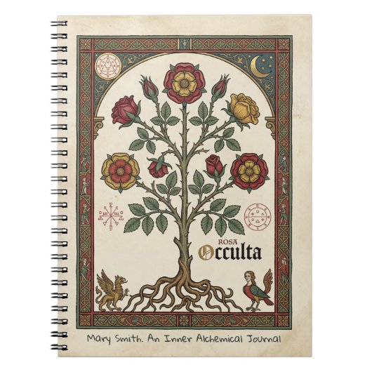 Rosa Occulta Alchemisches Grimoire Notizblock (Vorderseite)