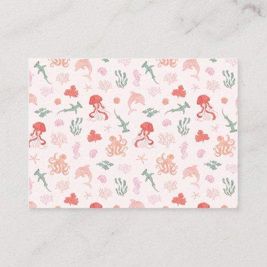 Rosa Octopus Buchanfrage Begleitkarte (Rückseite)