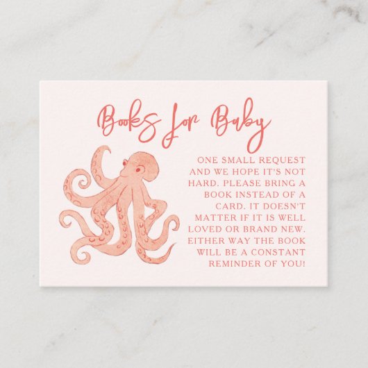 Rosa Octopus Buchanfrage Begleitkarte (Vorderseite)