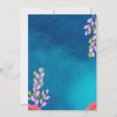 Rosa Octopus Einladung zum Geburtstag (Rückseite)