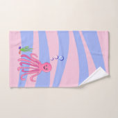 Rosa Octopus Set Handtuch (Handtuch)