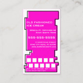 Rosa oddRex Eis Briefmarke Treuekarte (Rückseite)