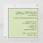 Rosa oder Blau? Baby in Carriage Neutral Baby Dusc Einladung (Rückseite)