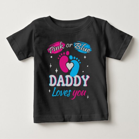 Rosa oder Blau, Daddy Lieben Sie Baby T-shirt (Vorderseite)