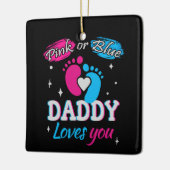 Rosa oder Blau, Daddy Lieben Sie Keramikornament (Links)