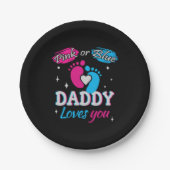 Rosa oder Blau, Daddy Lieben Sie Pappteller (Vorderseite)