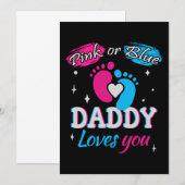 Rosa oder Blau, Daddy liebt dich Einladung (Vorne/Hinten)