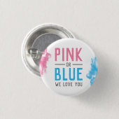 Rosa oder Blau decken wir Liebe Sie Button (Vorne & Hinten)