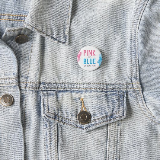 Rosa oder Blau decken wir Liebe Sie Button (Beispiel)