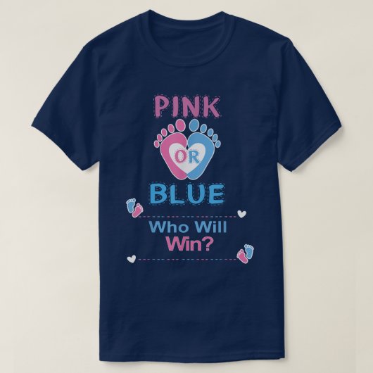 Rosa oder Blau, die das Party für das Geschlecht g T-Shirt (Design vorne)