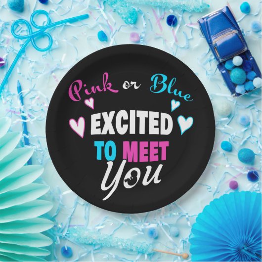 Rosa oder Blau Erfreut über die Ergebnisse der Unt Pappteller (Party)