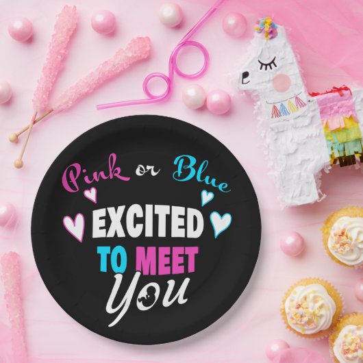 Rosa oder Blau Erfreut über die Ergebnisse der Unt Pappteller (Party)