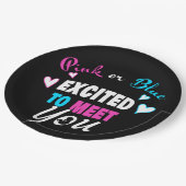 Rosa oder Blau Erfreut über die Ergebnisse der Unt Pappteller (Schrägansicht)