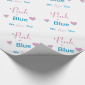 Rosa oder Blau Geschenkpapier (Ecke)