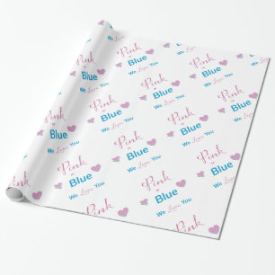 Rosa oder Blau Geschenkpapier