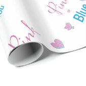 Rosa oder Blau Geschenkpapier (Rolleneckpunkt)