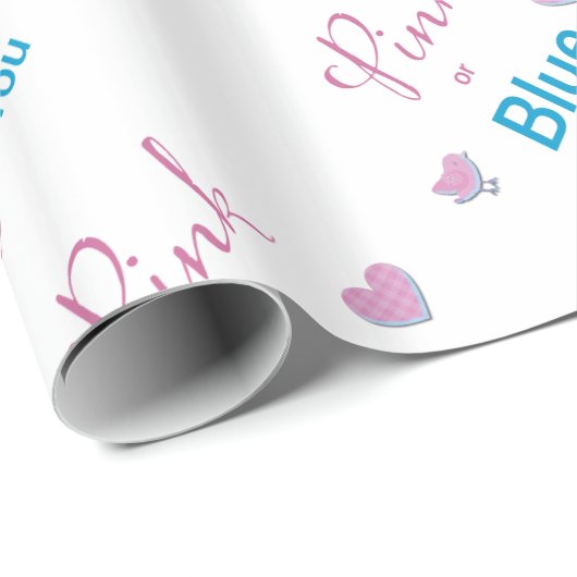Rosa oder Blau Geschenkpapier (Rolleneckpunkt)
