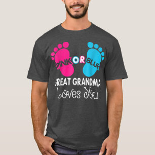 Rosa oder blau große Oma Lieben Sie, Baby Gender T-Shirt