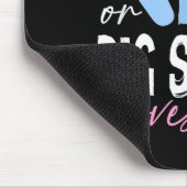 Rosa oder Blau große Schwester liebt Geschlecht en Mousepad (Ecke)