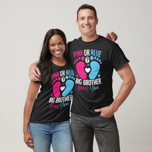 rosa oder blau großer Bruder liebt dich T-Shirt (Unisex)