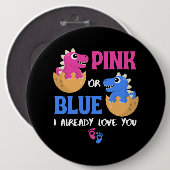 Rosa oder blau ich bereits Liebe Sie Geschlecht of Button (Vorne & Hinten)