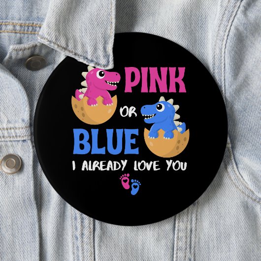 Rosa oder blau ich bereits Liebe Sie Geschlecht of Button (Beispiel)