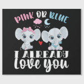 Rosa oder blau ich bereits Liebe Sie Geschlecht ze Geschenkpapier (Flach)
