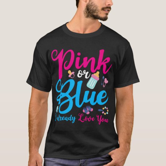 Rosa oder blau ich bereits Liebe Sie Geschlecht ze T-Shirt (Vorderseite)