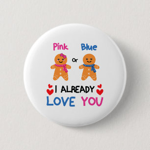 Rosa oder Blau Ich liebe dich bereits Geschlecht E Button