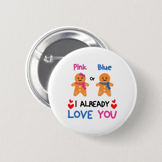 Rosa oder Blau Ich liebe dich bereits Geschlecht E Button (Vorne & Hinten)