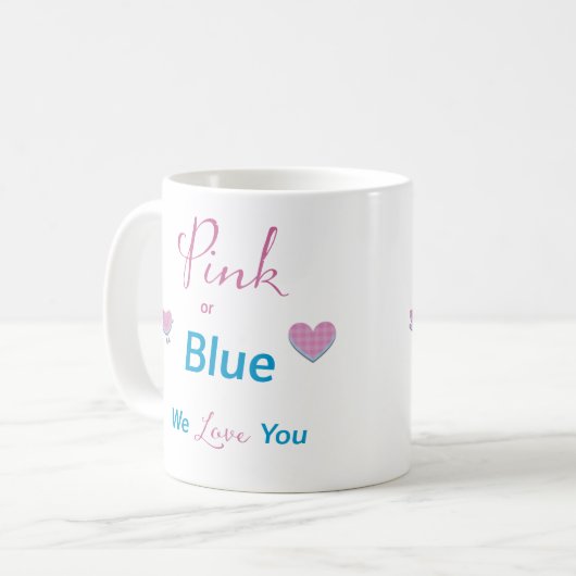 Rosa oder Blau Kaffeetasse (Vorderseite Links)