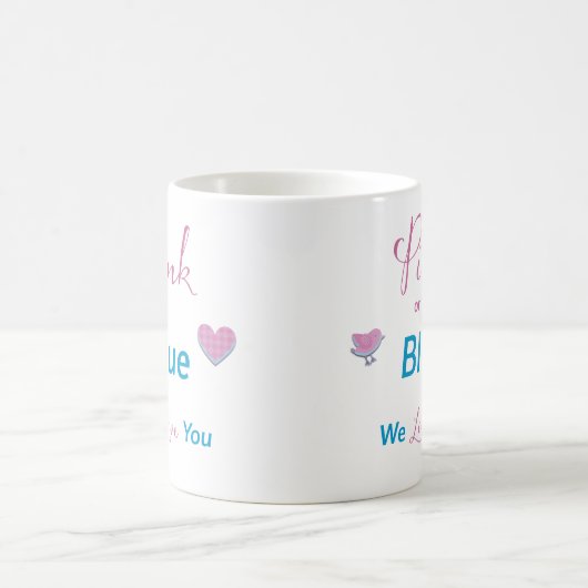 Rosa oder Blau Kaffeetasse (Mittel)