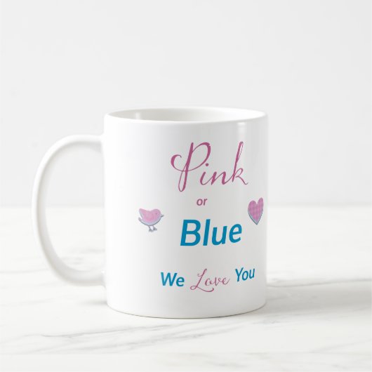 Rosa oder Blau Kaffeetasse (Links)
