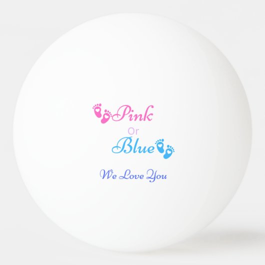 Rosa oder blau (Mädchen) Geschlecht Ping Pong Ball Tischtennisball (Vorderseite)