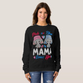 Rosa oder Blau Mama liebt dich Elefanten Baby Gesc Sweatshirt (Vorne ganz)