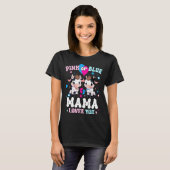 Rosa oder Blau Mama liebt dich Kuh Geschlecht Enth T-Shirt (Vorne ganz)