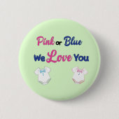 Rosa oder Blau mit Layette-Bodysuits Button (Vorderseite)