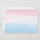 Rosa oder Blau Moderne Ballon Pop Geschlecht offen Einladung (Rückseite)