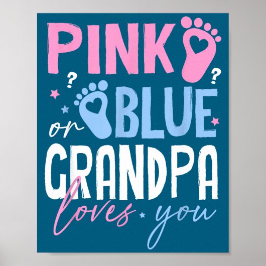 Rosa oder blau Opa liebt Geschlechtsenthüllung neu Poster (Vorne)