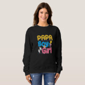 Rosa oder Blau Papa liebt dich am meisten Dad Ever Sweatshirt (Vorne ganz)