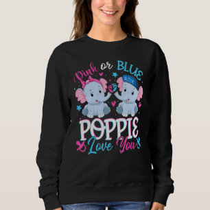 Rosa oder Blau Poppie liebt dich Elefanten Baby Ge Sweatshirt