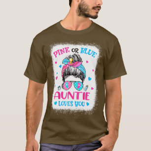 Rosa oder Blau Tante liebt dich Geschlecht enthüll T-Shirt