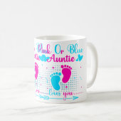 Rosa oder Blau Tante liebt dich süße Geschlechtsen Kaffeetasse (VorderseiteRechts)