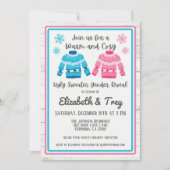 Rosa oder Blau Ugly Sweater Weihnachtsgeschlecht o Einladung (Vorderseite)