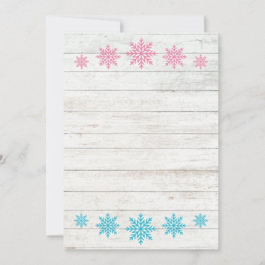 Rosa oder Blau Ugly Sweater Weihnachtsgeschlecht o Einladung (Rückseite)