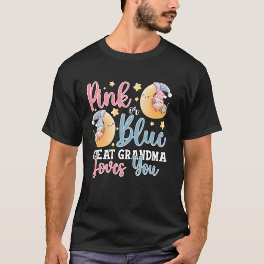 Rosa oder Blau Urgroßmutter liebt dich Schlafkuh B T-Shirt (Vorderseite)