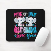 Rosa oder Blau Urgroßmutter liebt Geschlechtsenthü Mousepad (Mit Mouse)