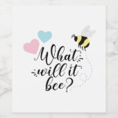 Rosa oder blau, was wird das Geschlecht offenbaren Weinetikett (Einzelnes Label)