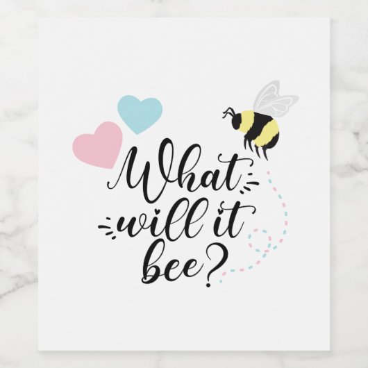 Rosa oder blau, was wird das Geschlecht offenbaren Weinetikett (Einzelnes Label)