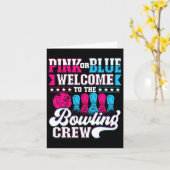 Rosa oder blau Willkommen bei Bowling Crew Gender Karte (Gelbe Blume)